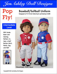 Softball outfit for 2025 18 inch doll