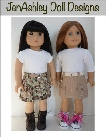 Jen Ashley Doll Designs 18 Inch Modern Safari Skort 18" Doll Clothes Pixie Faire