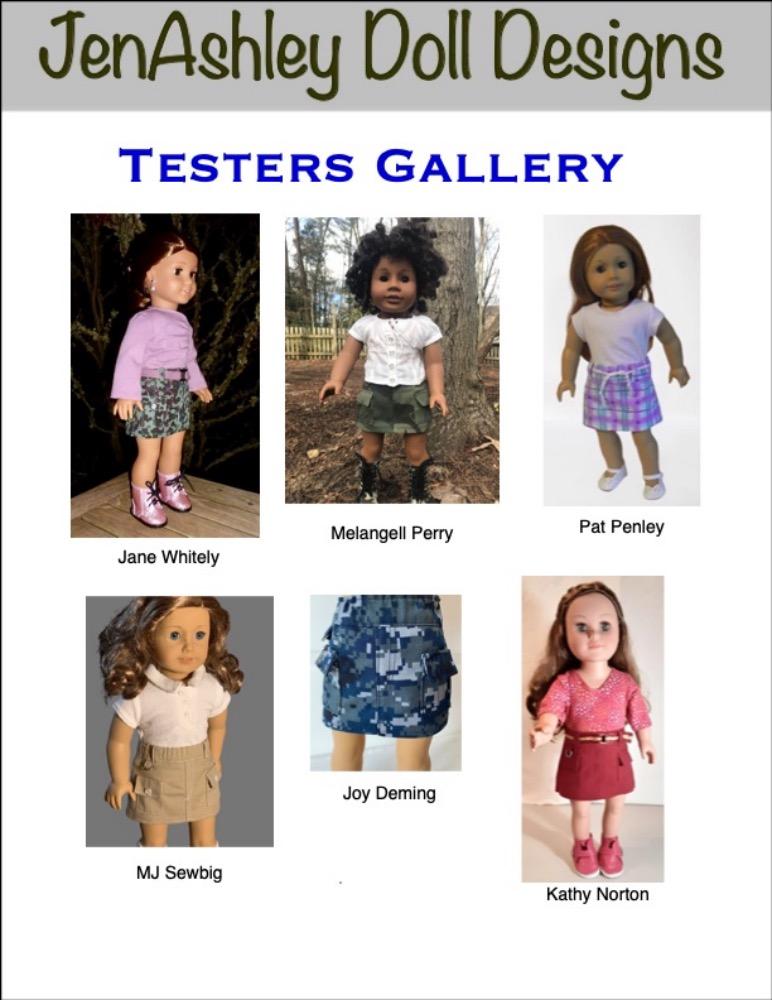 Jen Ashley Doll Designs 18 Inch Modern Safari Skort 18" Doll Clothes Pixie Faire