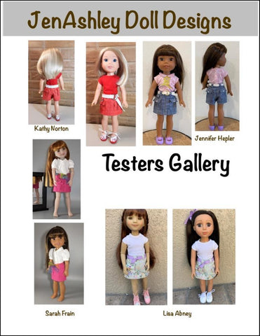Jen Ashley Doll Designs WellieWishers Safari Skort 14.5" Doll Clothes Pixie Faire