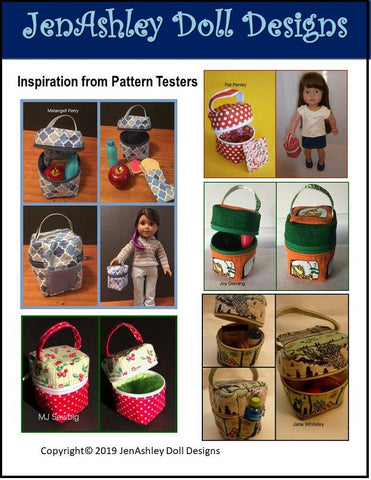 Jen Ashley Doll Designs 18 Inch Modern My Lunch Bag 18" Doll Clothes Pattern Pixie Faire