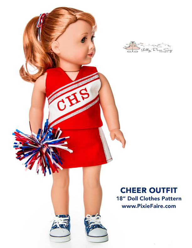 Cheer Outfit 18 Doll Clothes Pattern PDF Download