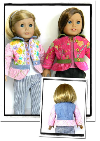 Jelly Bean Soup Designs 18 Inch Modern Cute as a Button Jacket 18" Doll Clothes Pixie Faire