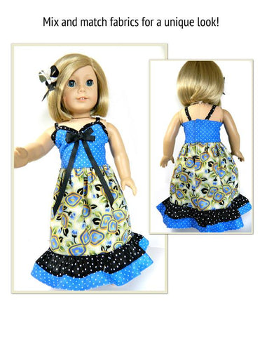 Jelly Bean Soup Designs 18 Inch Modern Patio Dress 18" Doll Clothes Pattern Pixie Faire