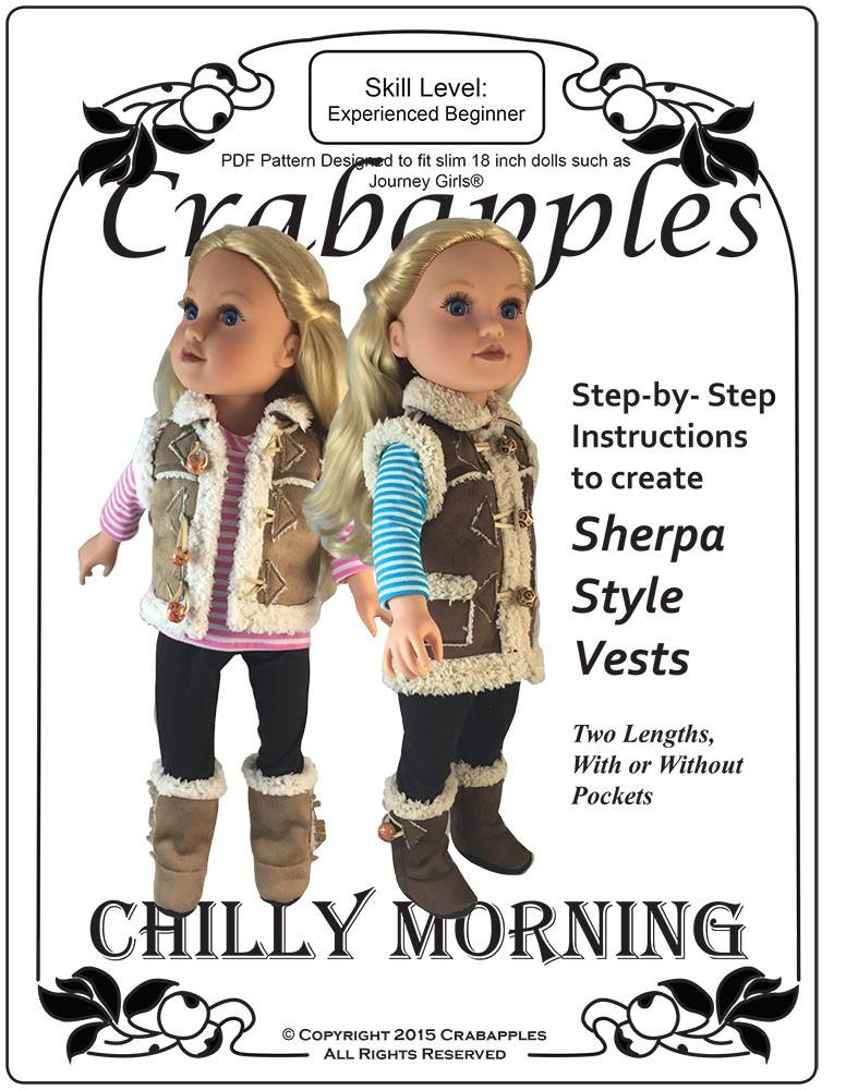 Crabapples Chilly Morning Vest Doll Clothes Pattern for Journey