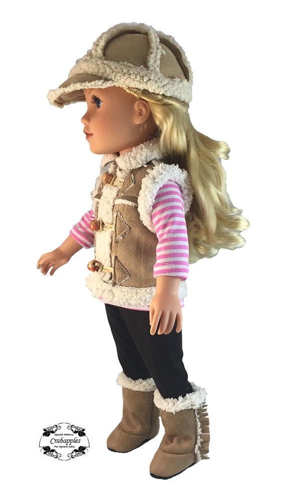 Crabapples Journey Girl Chilly Morning Vest Pattern for Journey Girls Dolls Pixie Faire