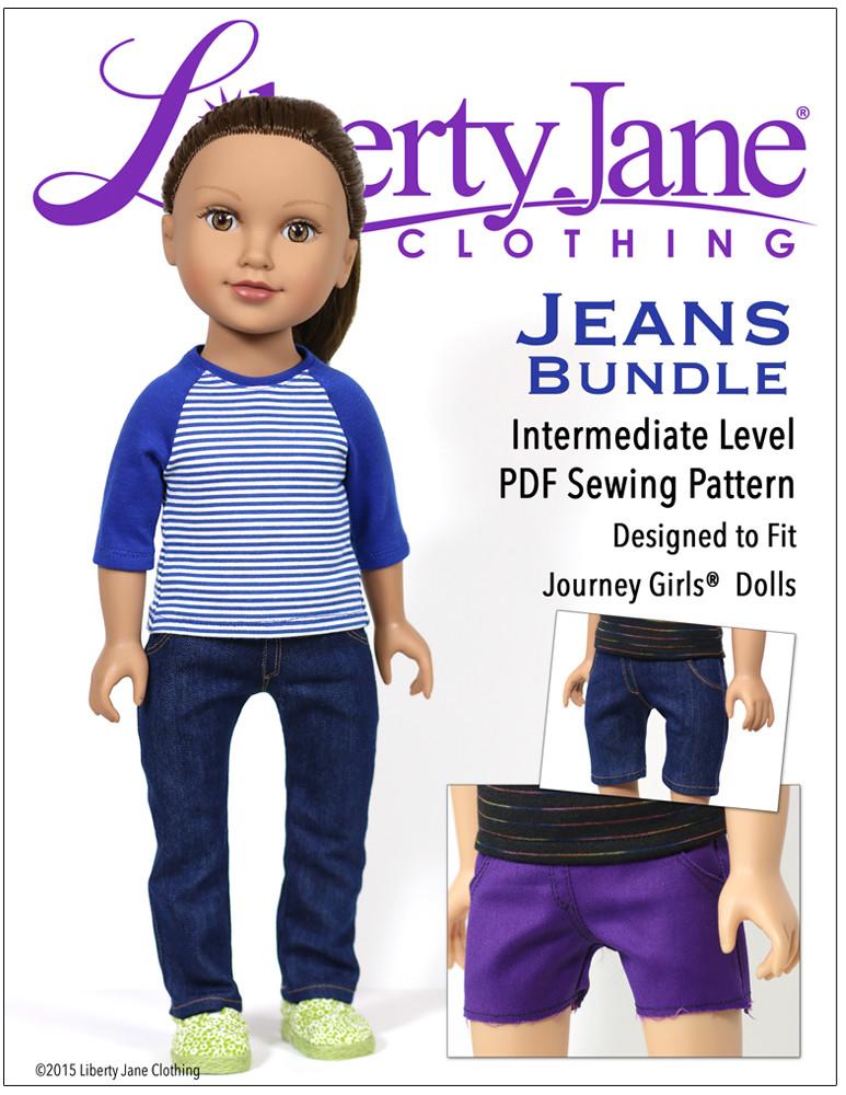 Liberty Jane Journey Girl Jeans Bundle for Journey Girls Dolls Pixie Faire