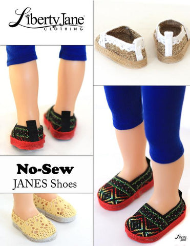Liberty Jane Journey Girl No Sew JANES Shoe Pattern for Journey Girls Dolls Pixie Faire