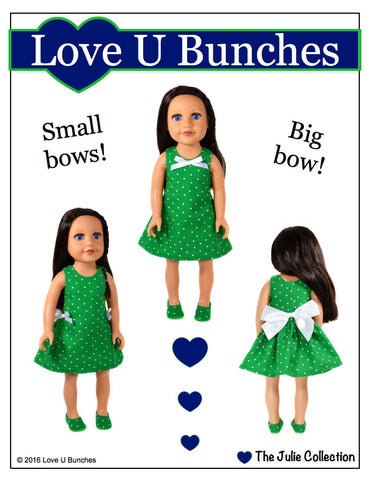 Love U Bunches Journey Girl Polka Dot Party Dress for Journey Girls Dolls Pixie Faire