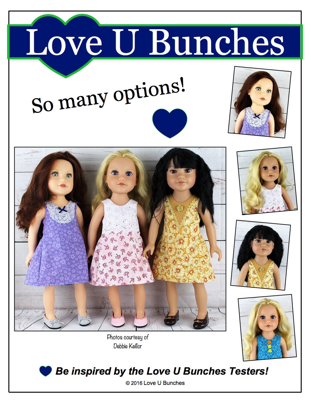 Love U Bunches Journey Girl Polka Dot Party Dress for Journey Girls Dolls Pixie Faire