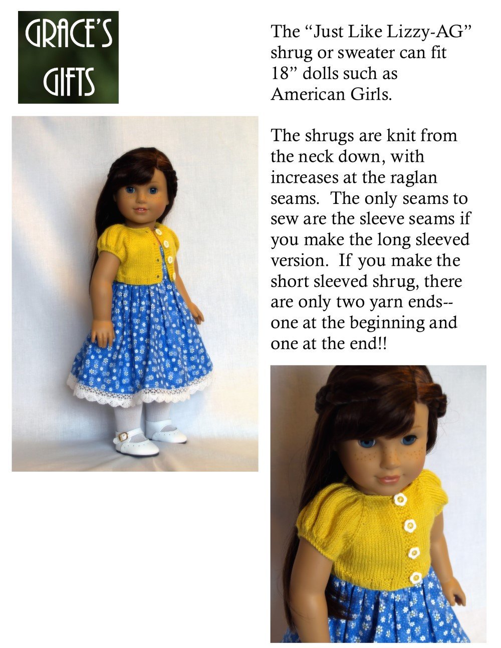 Grace's Gifts Knitting Just Like Lizzy Knitting Pattern Pixie Faire
