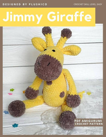 Plushico Amigurumi Jimmy Giraffe Amigurumi Crochet Pattern Pixie Faire