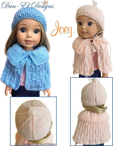 Dan-El Designs WellieWishers Joey 14.5" Doll Clothes Knitting Pattern Pixie Faire