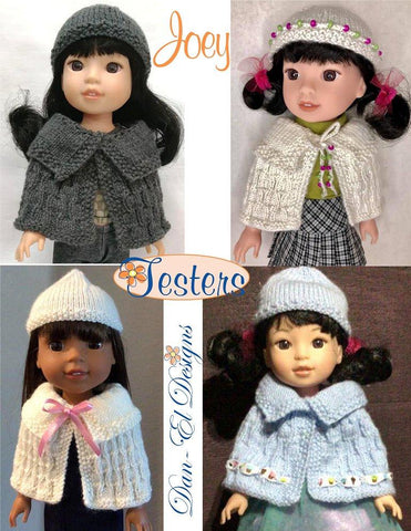 Dan-El Designs WellieWishers Joey 14.5" Doll Clothes Knitting Pattern Pixie Faire