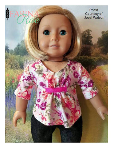 Farina Rae 18 Inch Modern Francie Top 18" Doll Clothes Pattern Pixie Faire
