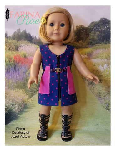Farina Rae 18 Inch Historical Deidre Tunic and Vest 18" Doll Clothes Pattern Pixie Faire