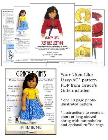 Grace's Gifts Knitting Just Like Lizzy Knitting Pattern Pixie Faire