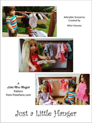 Little Miss Muffett 18 Inch Modern Just a Little Hanger 16" to 18" Doll Accessory Pattern Pixie Faire