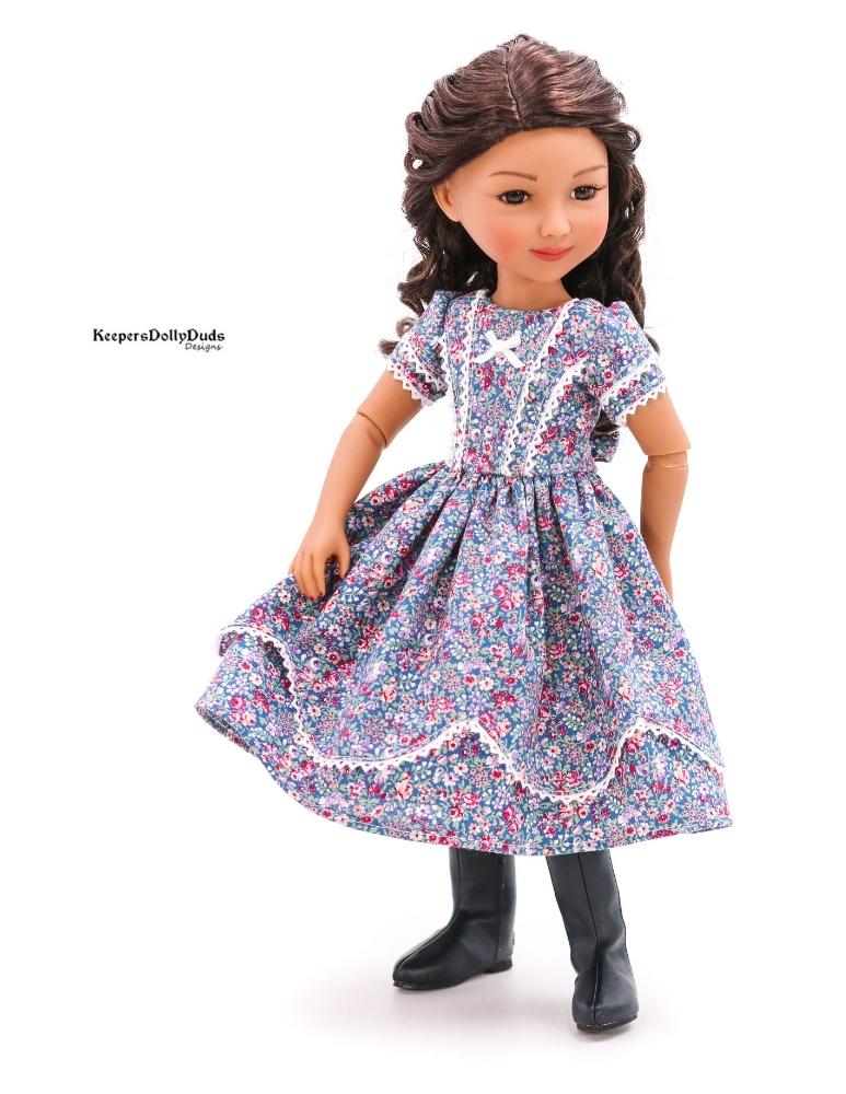 Keepers Dolly Duds Pixie Faire Ruby Red Fashion Friends 1850's Girls Dress Pattern For 15" Ruby Red Fashion Friends Dolls Pixie Faire