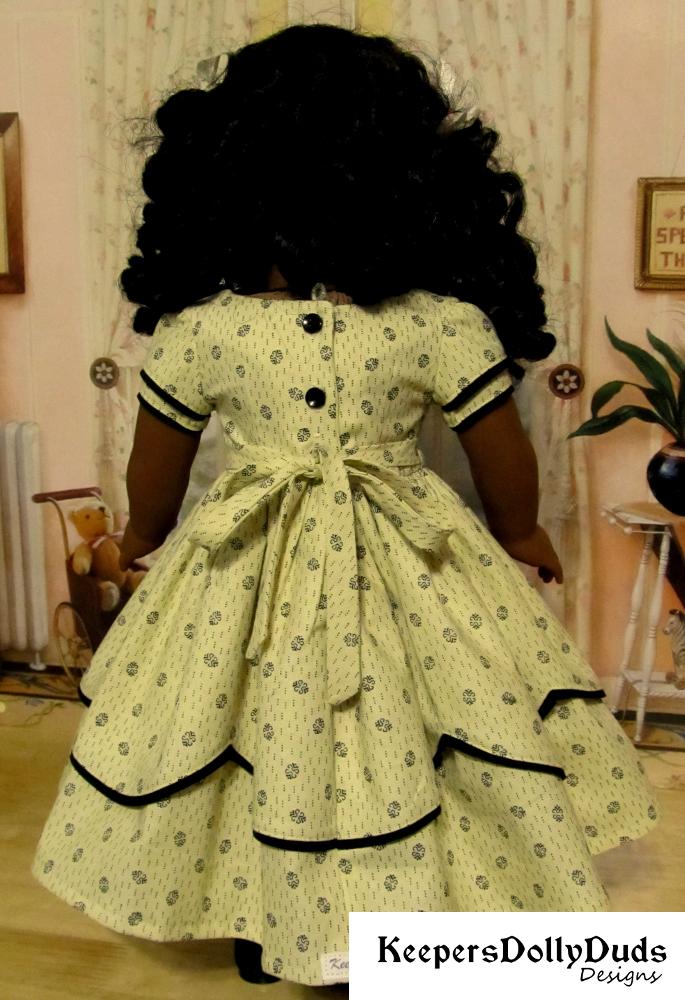 Keepers Dolly Duds Designs 18 Inch Historical 1850's Girls Dress 18" Doll Clothes Pattern Pixie Faire
