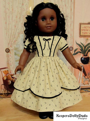 Keepers Dolly Duds Designs 18 Inch Historical 1850's Girls Dress 18" Doll Clothes Pattern Pixie Faire