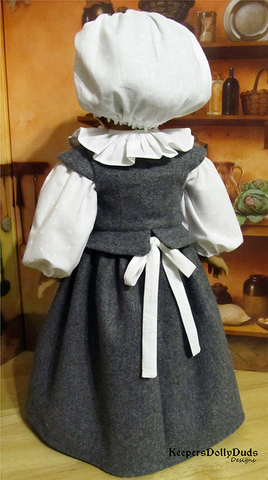 Keepers Dolly Duds Designs 18 Inch Historical Pretty Pilgrim 18" Doll Clothes Pattern Pixie Faire