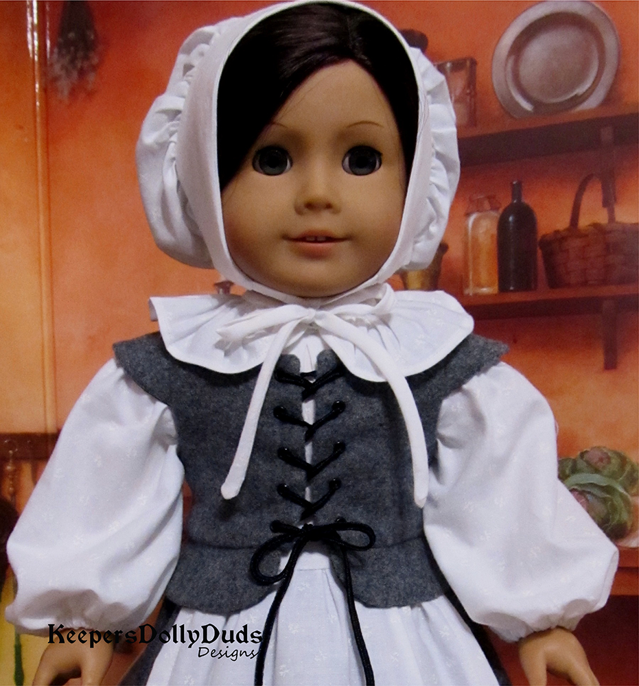 Keepers Dolly Duds Pretty Pilgrim 18 inch Doll Clothes PDF Pattern