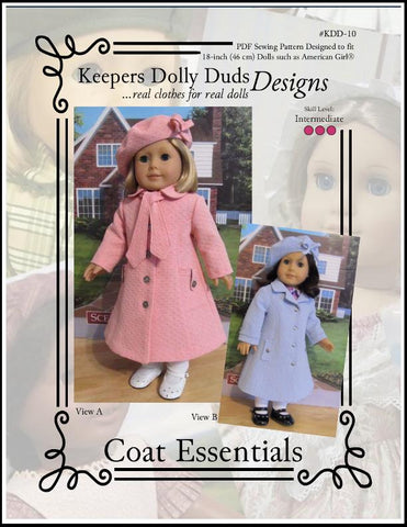 Keepers Dolly Duds Designs 18 Inch Historical Coat Essentials 18" Doll Clothes Pattern Pixie Faire