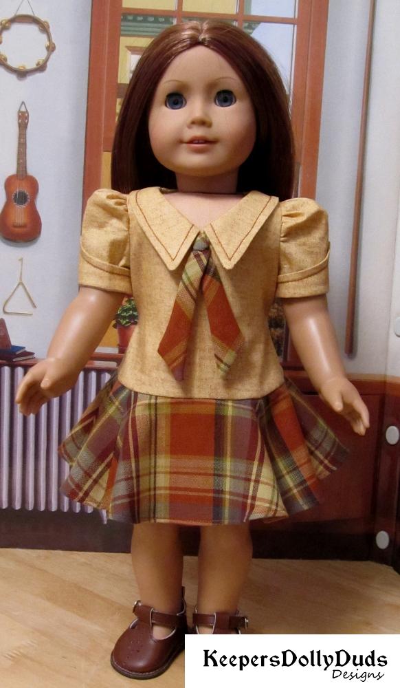 Keepers Dolly Duds Designs 18 Inch Historical Sweet 70s Dress 18" Doll Clothes Pattern Pixie Faire