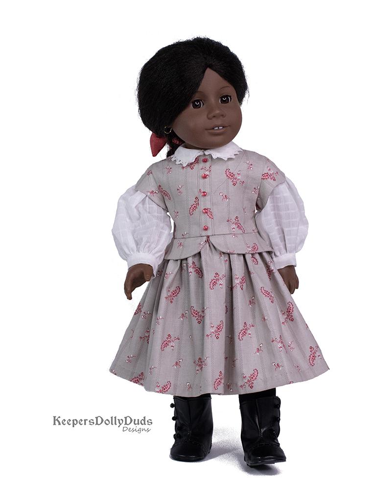 Keepers Dolly Duds Designs 18 Inch Historical Civil War Dress and Apron 18" Doll Clothes Pattern Pixie Faire