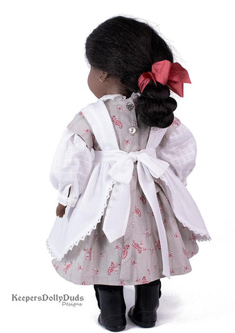 Keepers Dolly Duds Designs 18 Inch Historical Civil War Dress and Apron 18" Doll Clothes Pattern Pixie Faire