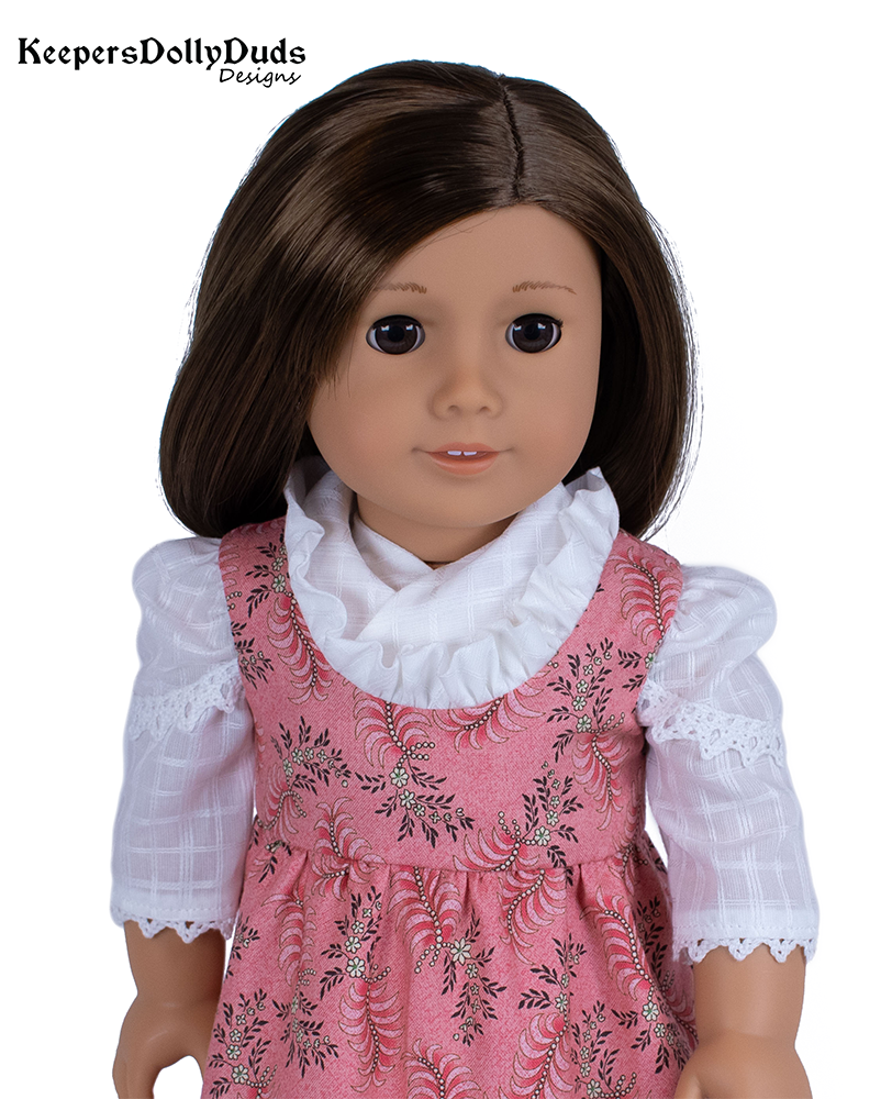 Keepers Dolly Duds Designs 18 Inch Historical Regency Pinafore Dress and Fichu 18" Doll Clothes Pattern Pixie Faire