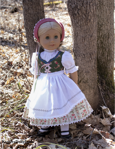 Keepers Dolly Duds Designs 18 Inch Historical Spring Dirndl 18" Doll Clothes Pattern Pixie Faire