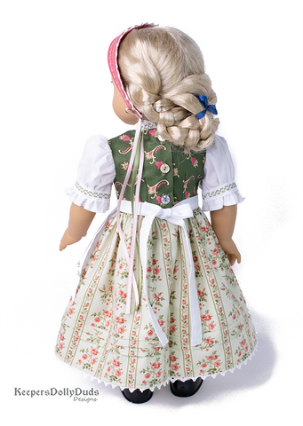 Keepers Dolly Duds Designs 18 Inch Historical Spring Dirndl 18" Doll Clothes Pattern Pixie Faire