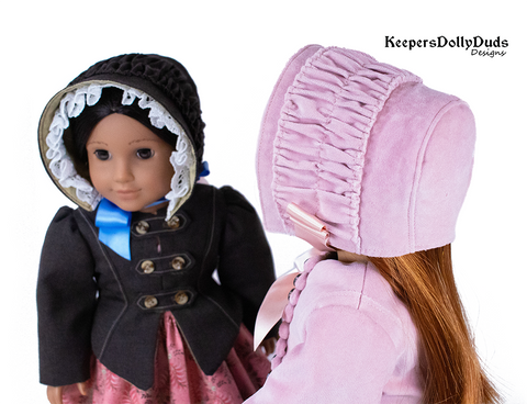 Keepers Dolly Duds Designs 18 Inch Historical 1850s Girls Jacket and Bonnet Ensemble 18" Doll Clothes Pattern Pixie Faire