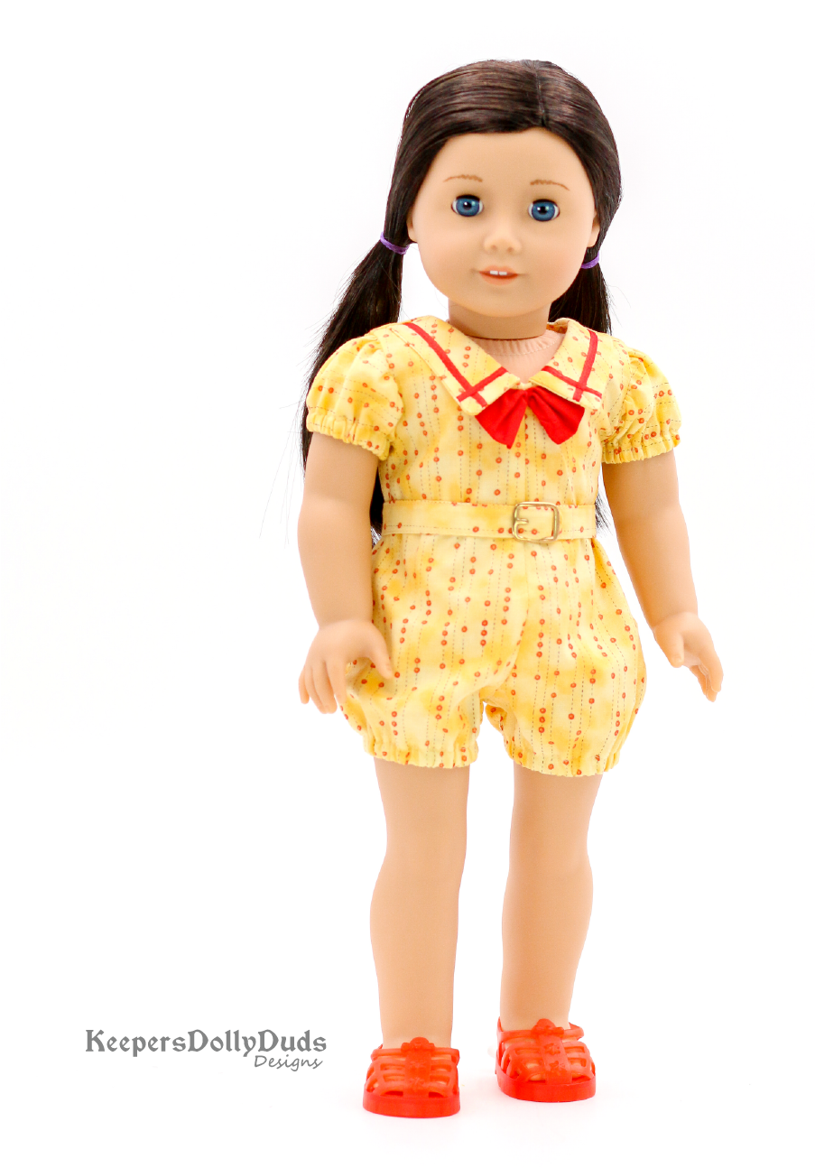Keepers Dolly Duds Designs 18 Inch Historical 1930s Playsuit 18" Doll Clothes Pattern Pixie Faire