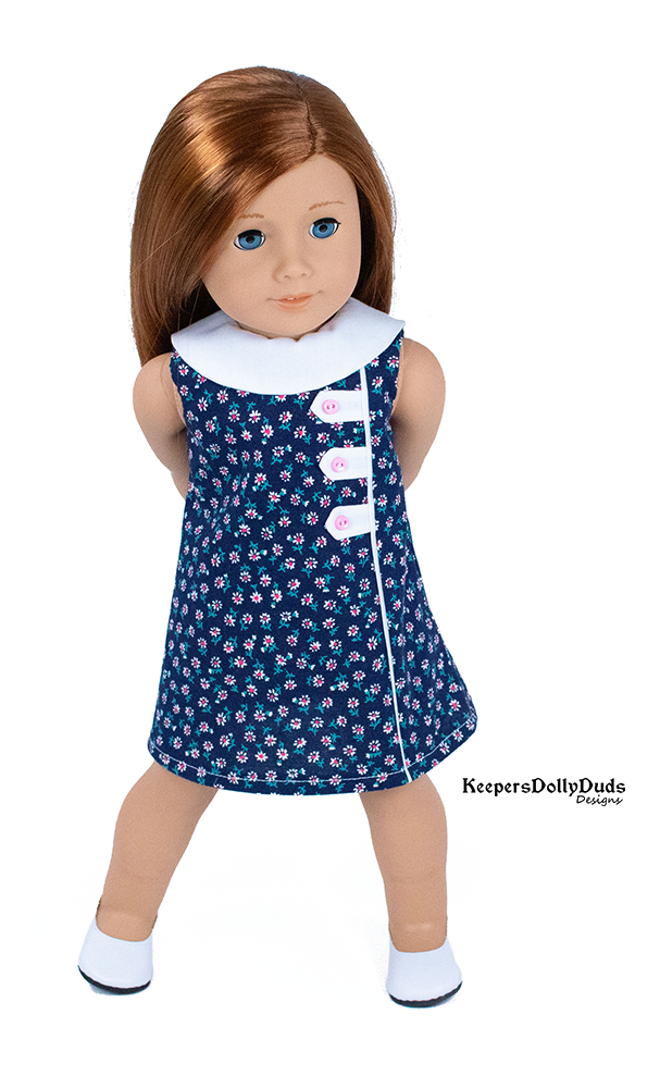 Keepers Dolly Duds Designs 18 Inch Historical 1960s Town and Country Dress 18" Doll Clothes Pattern Pixie Faire
