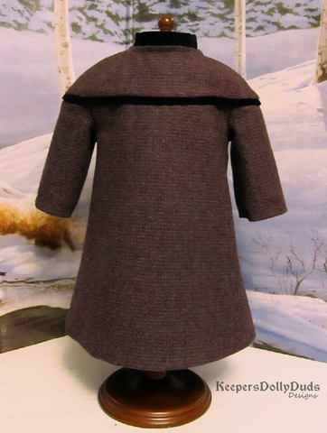 Keepers Dolly Duds Designs 18 Inch Historical Classy Yoke Coat and Tam 18" Doll Clothes Pattern Pixie Faire