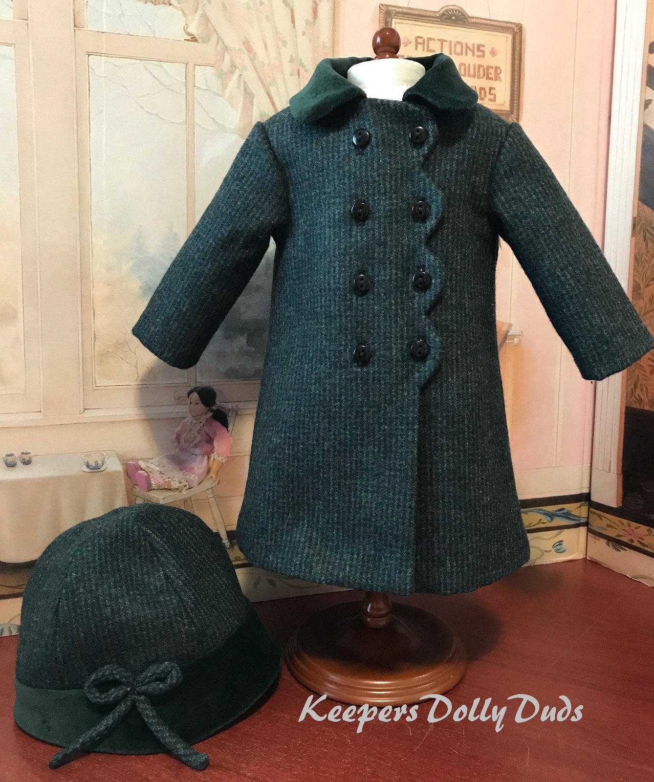 Keepers Dolly Duds Designs 18 Inch Historical Balmoral Holiday 18" Doll Clothes Pattern Pixie Faire