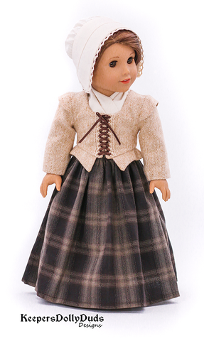 Keepers Dolly Duds Designs 18 Inch Historical Isla Lass 18" Doll Clothes Pattern Pixie Faire