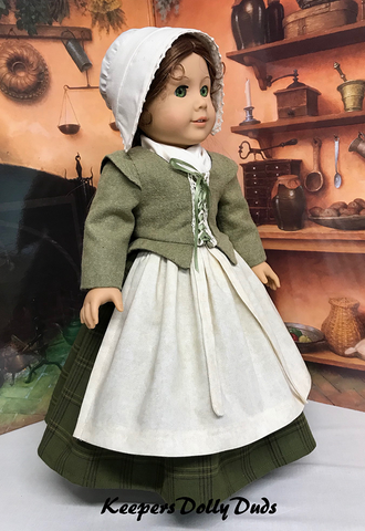 Keepers Dolly Duds Designs 18 Inch Historical Isla Lass 18" Doll Clothes Pattern Pixie Faire