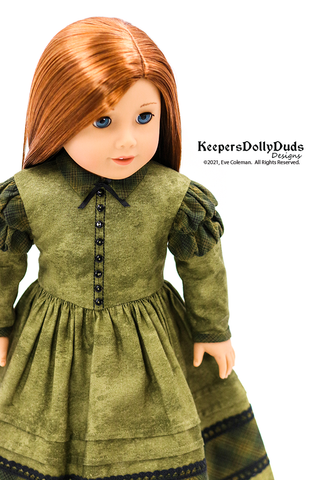 Keepers Dolly Duds Designs 18 Inch Historical Beth 18" Doll Clothes Pattern Pixie Faire
