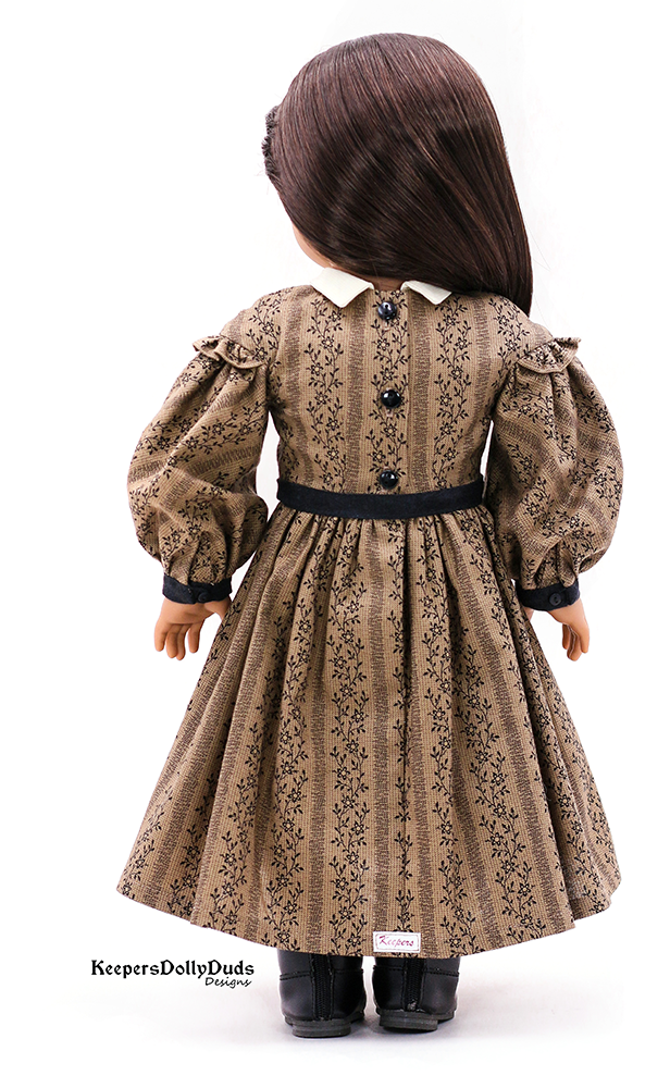 Keepers Dolly Duds Designs 18 Inch Historical Jo's Writing Dress 18" Doll Clothes Pattern Pixie Faire