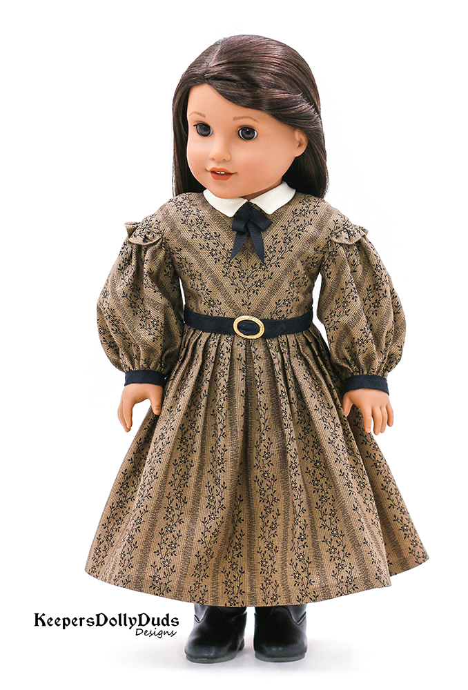 Keepers Dolly Duds Designs 18 Inch Historical Jo's Writing Dress 18" Doll Clothes Pattern Pixie Faire