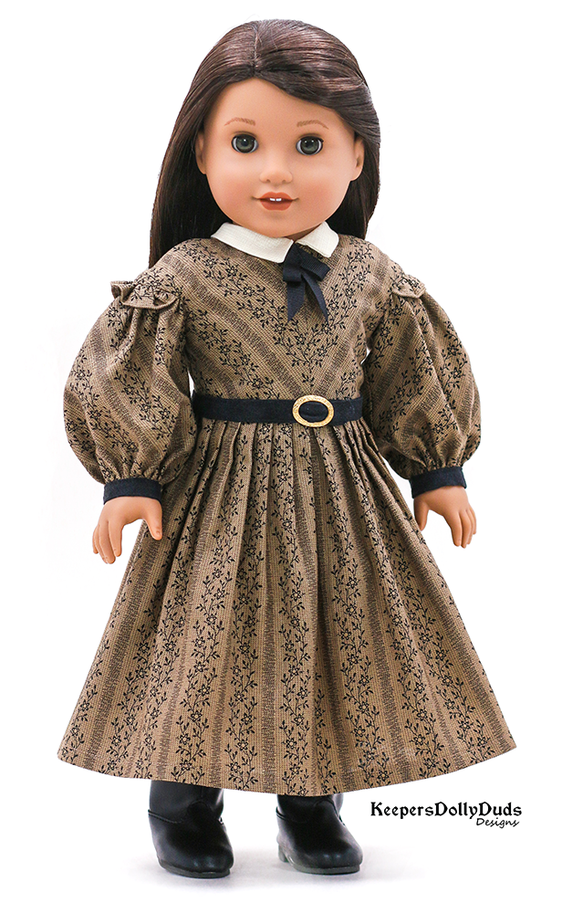 Keepers Dolly Duds Designs 18 Inch Historical Jo's Writing Dress 18" Doll Clothes Pattern Pixie Faire