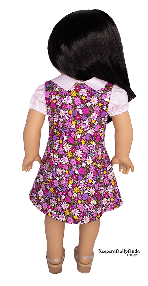 Keepers Dolly Duds Designs 18 Inch Historical Home Room 1970's Style Jumper and Blouse 18" Doll Clothes Pattern Pixie Faire