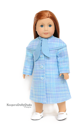 Keepers Dolly Duds Designs 18 Inch Historical Classy Yoke Coat and Tam 18" Doll Clothes Pattern Pixie Faire