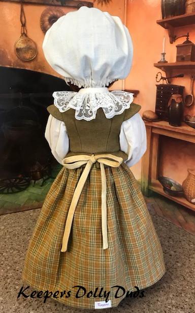 Keepers Dolly Duds Designs A Girl For All Time Pretty Pilgrim Pattern For A Girl For All Time Dolls Pixie Faire