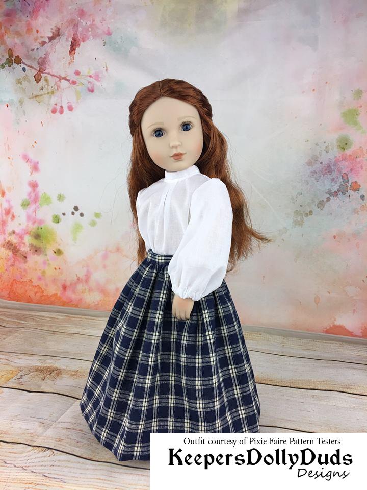 Keepers Dolly Duds Designs A Girl For All Time Pretty Pilgrim Pattern For A Girl For All Time Dolls Pixie Faire