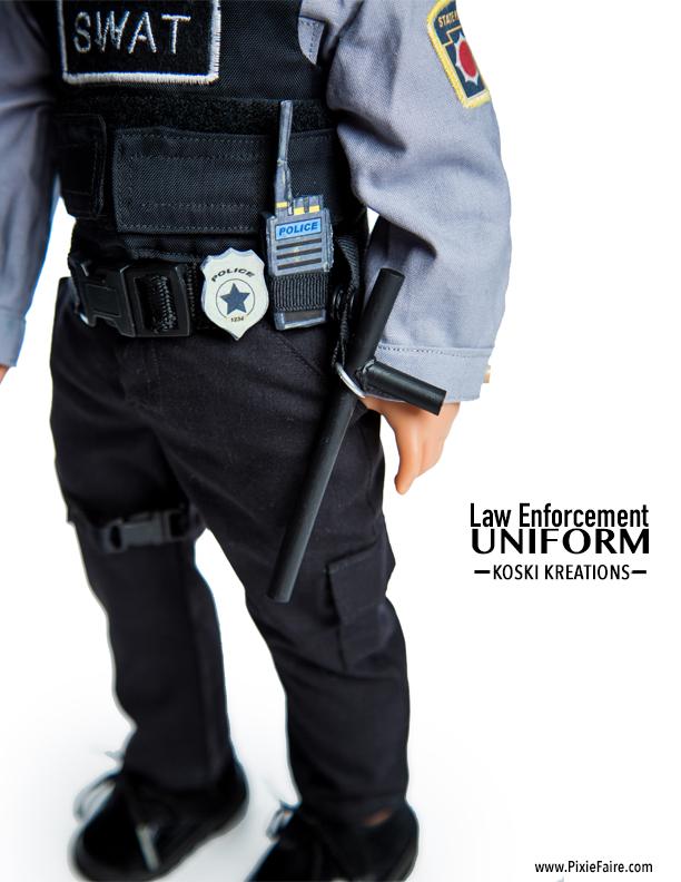 Koski Kreations Law Enforcement Uniform Doll Clothes Pattern 18